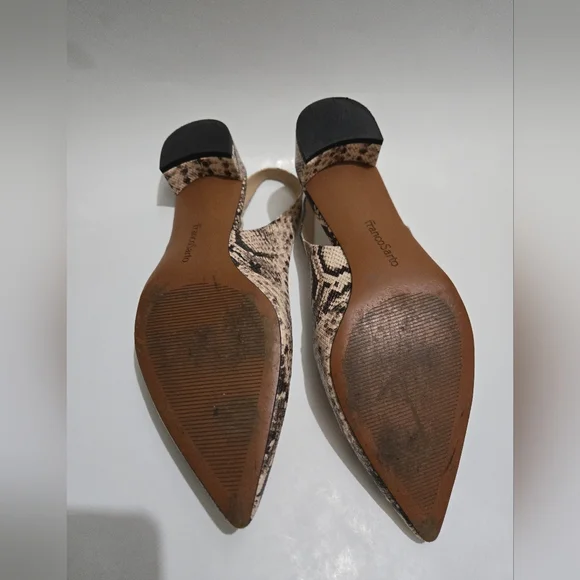 Franco Sarto Women's Snake Print Slingback Flats Size 10 - Picture 7 of 7